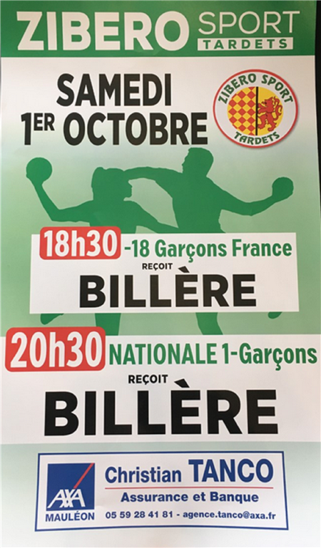 Match de Handball : Tardets - Billière