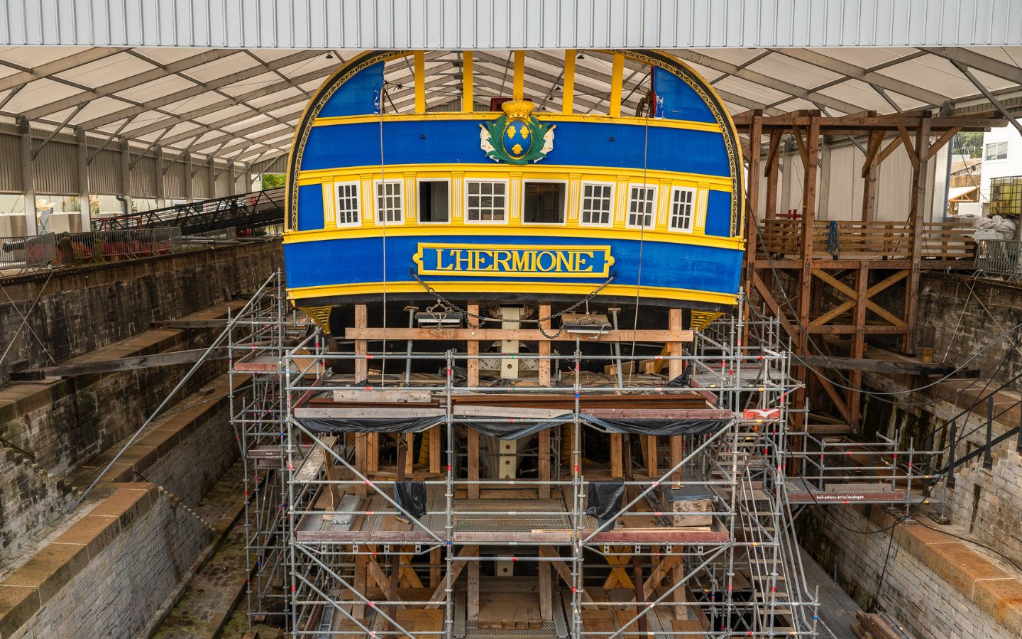 L'Hermione au port de Bayonne