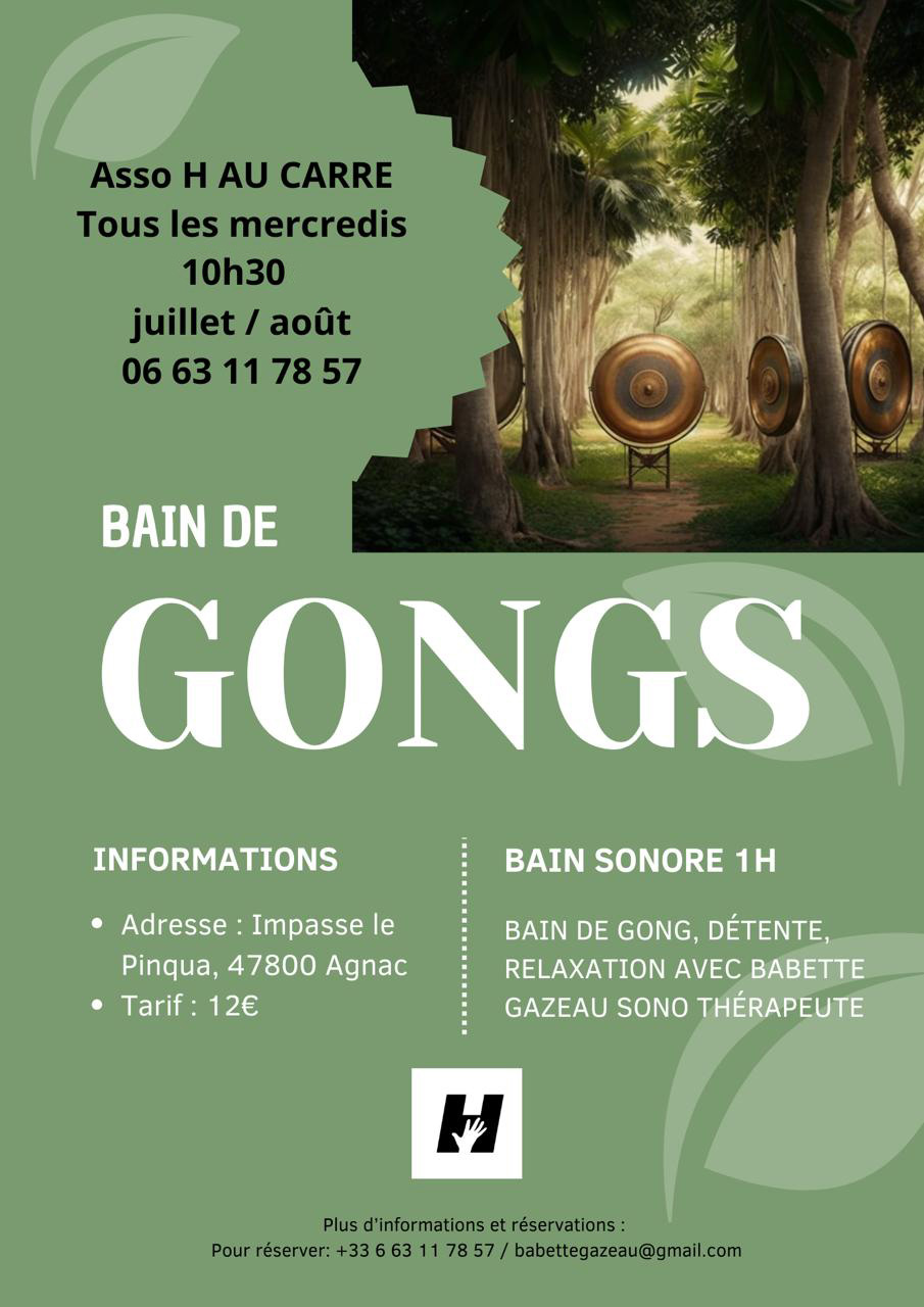 Bain sonore, Bain de gong — visuel événement