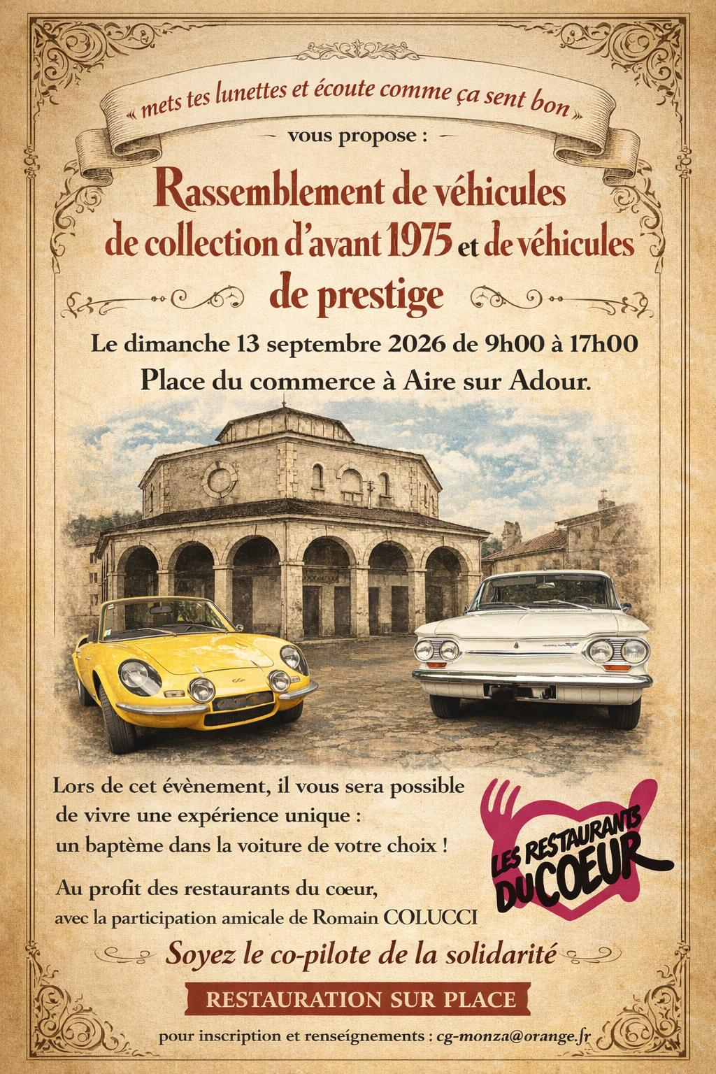 Rassemblement de véhicules de collection — visuel événement