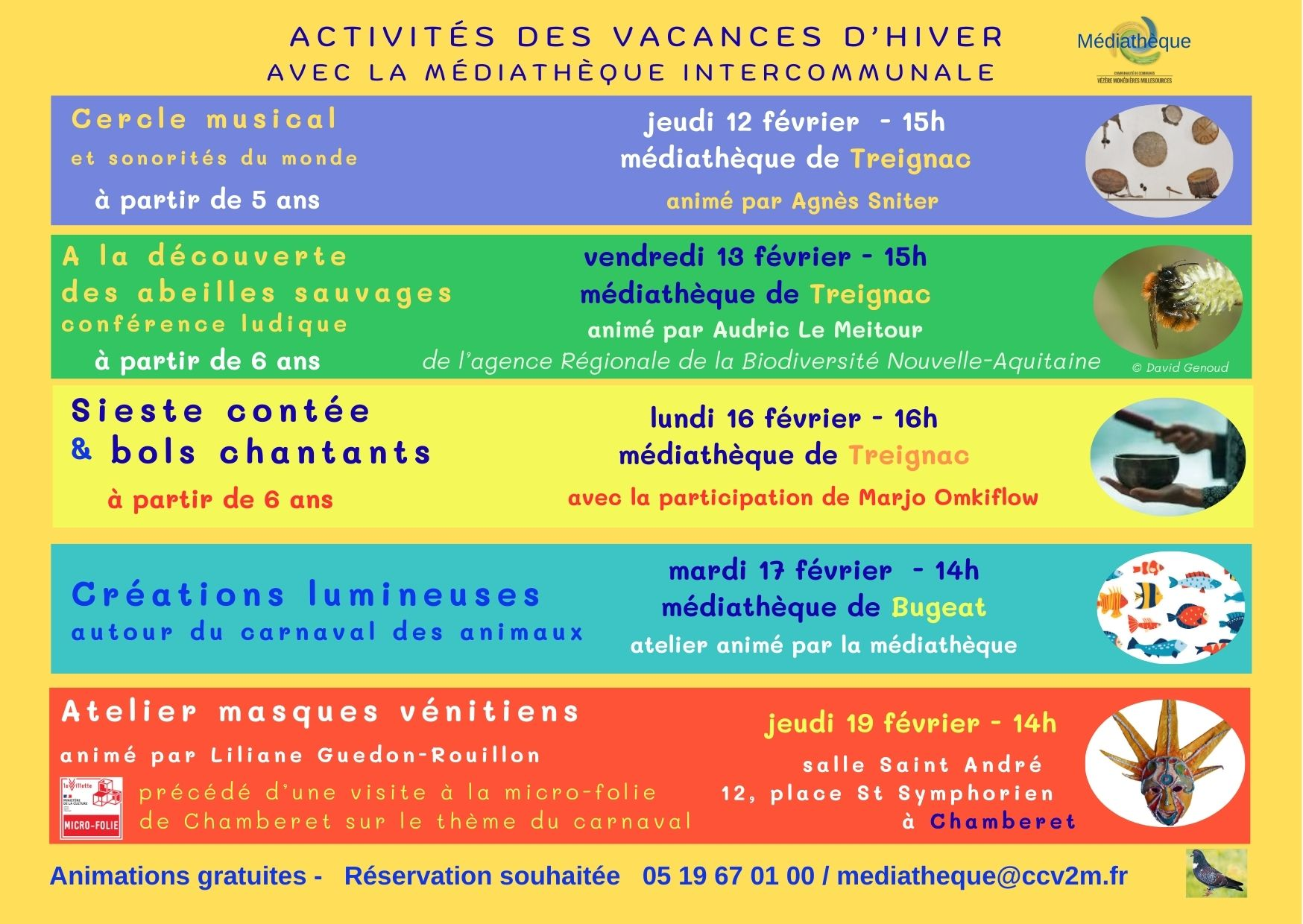 Médiathèque : Sieste contée et bols chantants