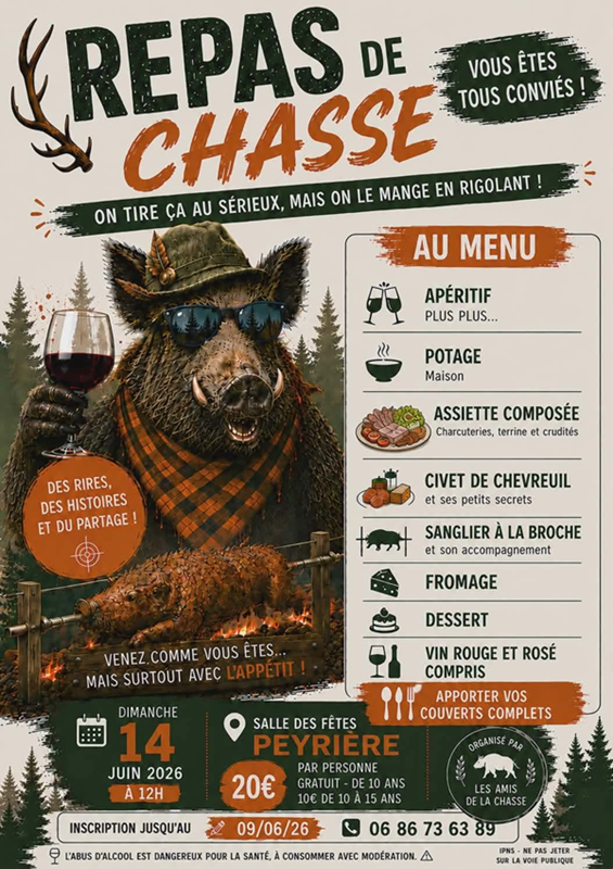 Repas de chasse — visuel événement