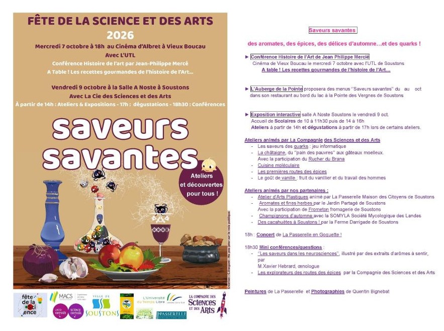 Fête de la Science 2026: Saveurs Savantes