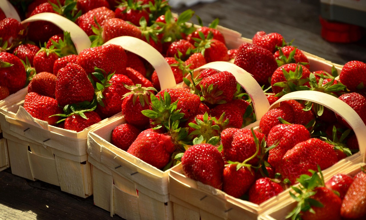 Marché aux fraises