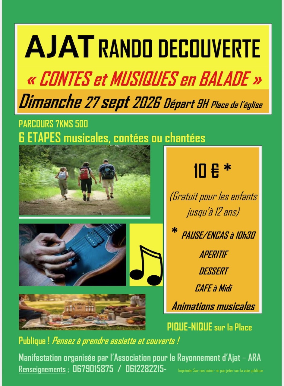 RANDO DÉCOUVERTE « CONTES ET MUSIQUES EN BALADE »