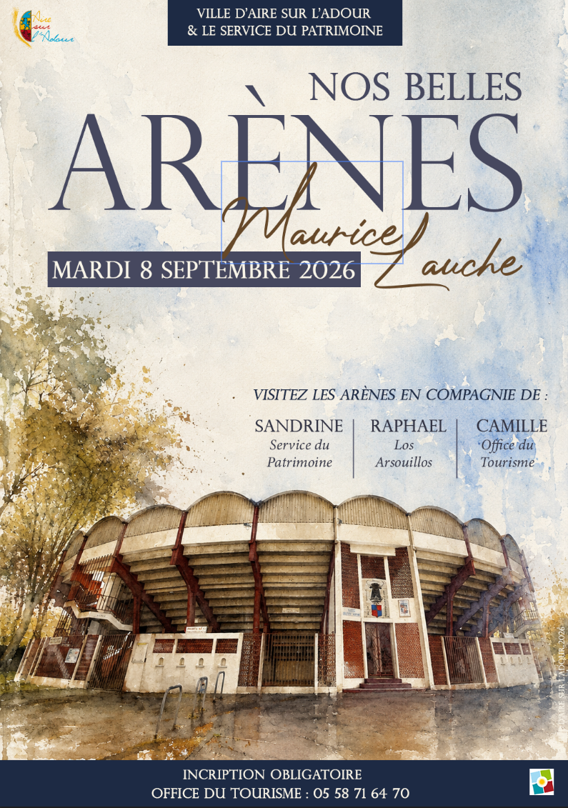 Visite à 3 voix au coeur des arènes d'Aire sur Adour