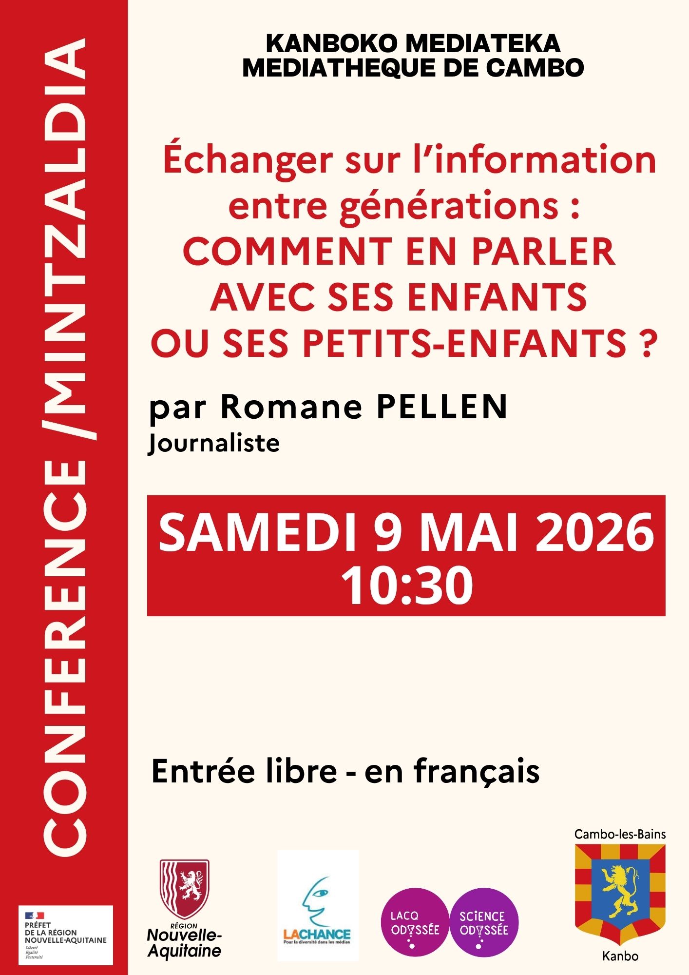 Conférence " Echanger sur l'information entre générations " par Romane PELLEN — visuel événement