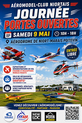 Portes ouvertes du club d'aéromodélisme à l'aérodrome de Niort — visuel événement