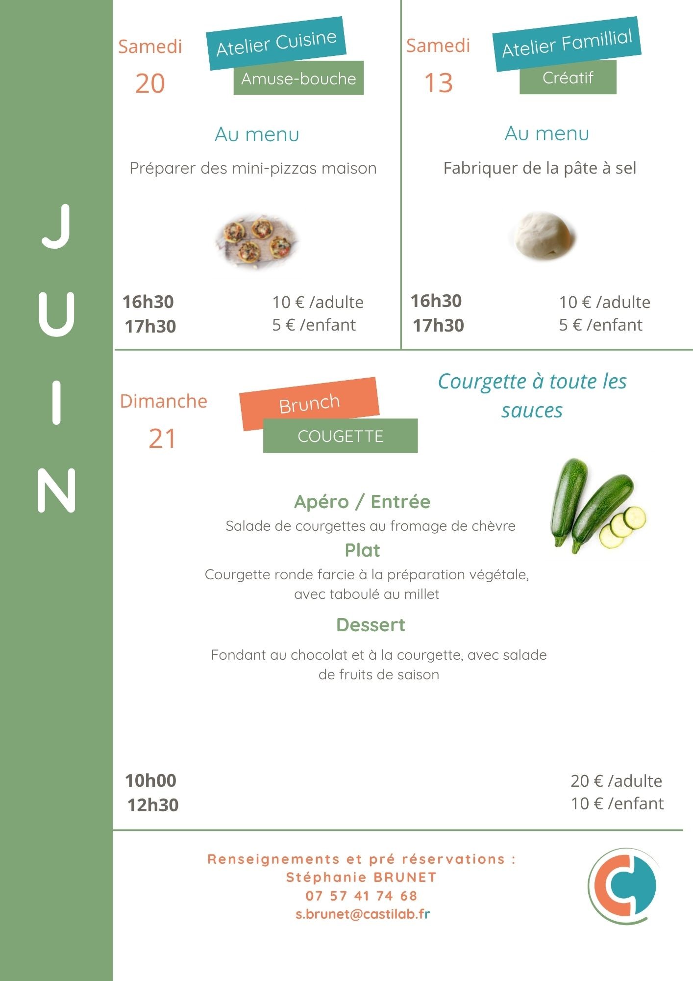 Ateliers culinaires juin à Bio d'Ici