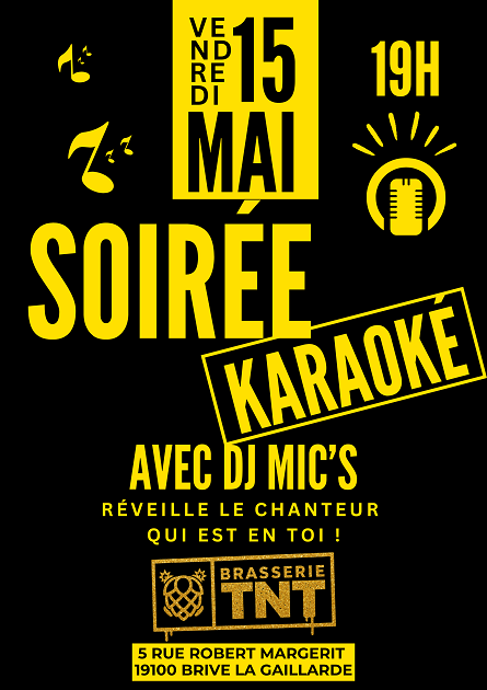 Soirée Karaoké (Brasserie TNT) — visuel événement