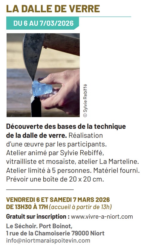 Atelier découverte "La dalle de verre" à Niort