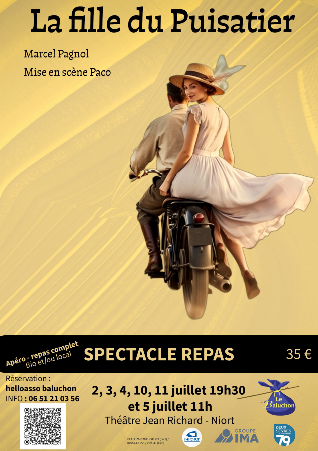 Spectacle repas "La fille du puisatier" de Marcel Pagnol à Niort — visuel événement