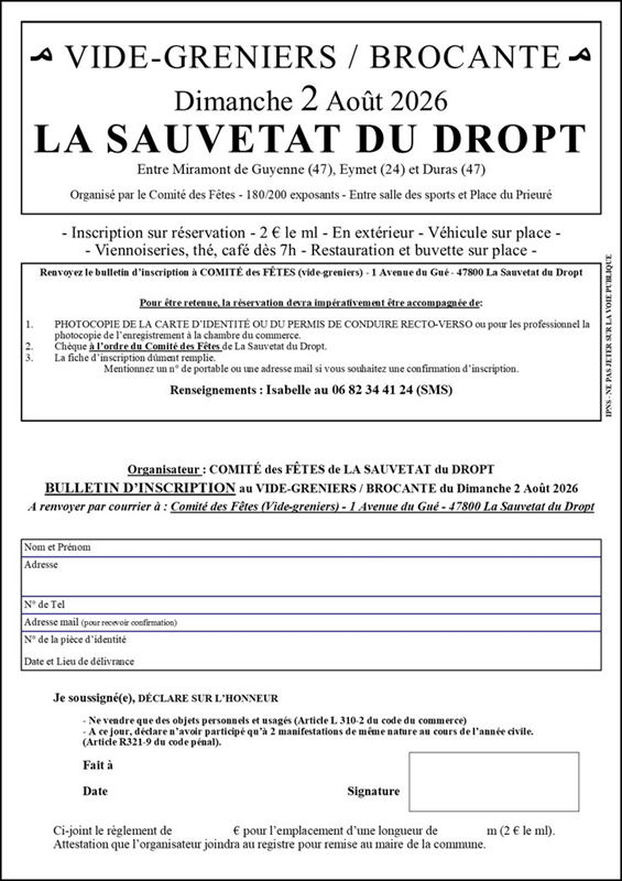 Vide-greniers/Brocante