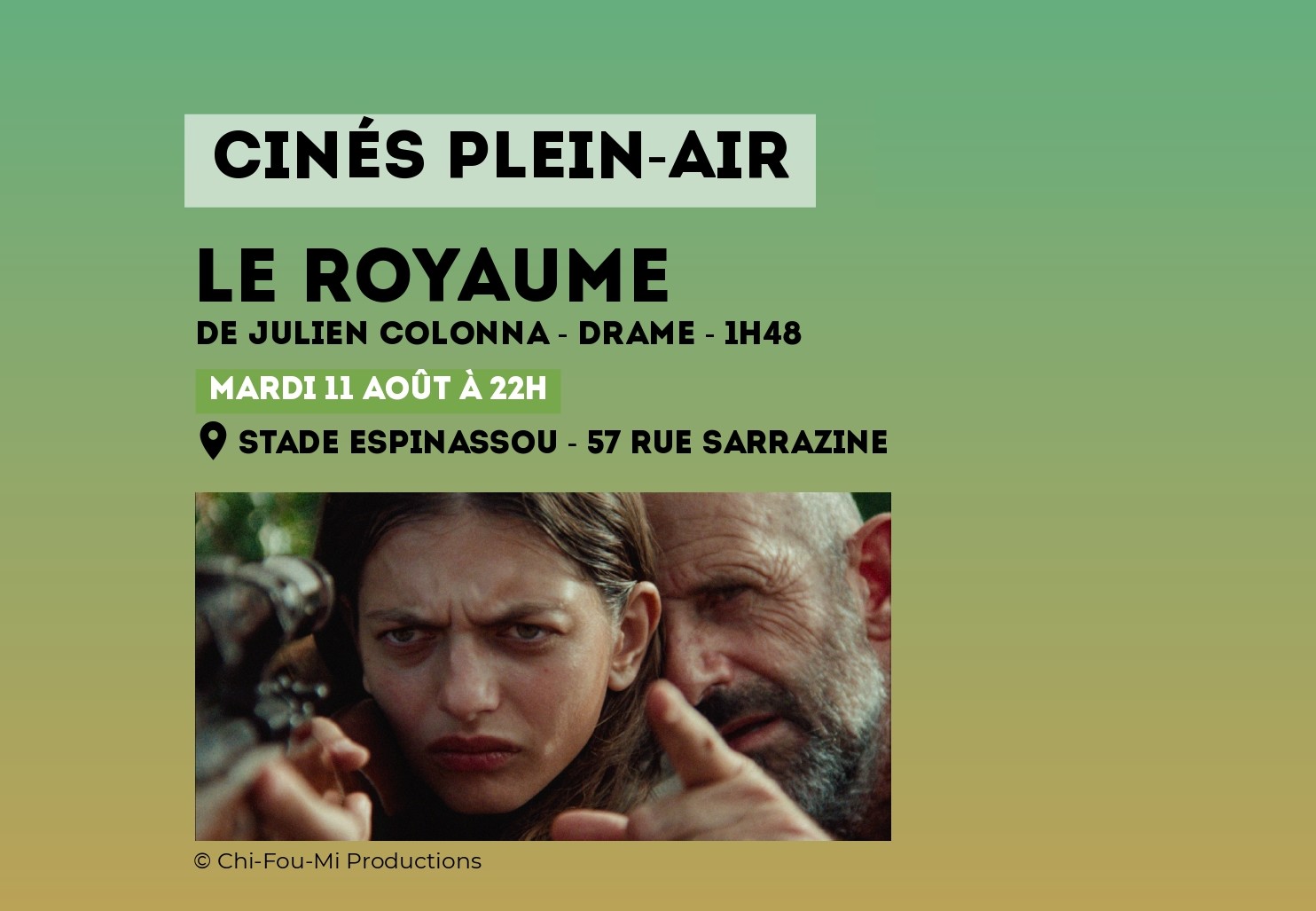 Cinéma en plein-air - Film "Le Royaume" à Niort