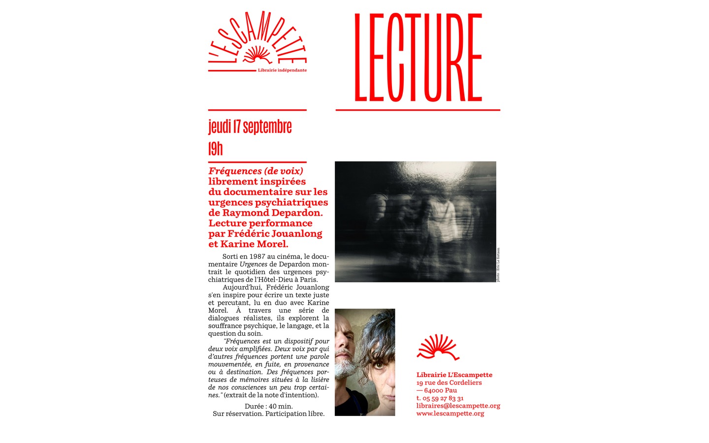 Lecture performance "Fréquences (de voix)"