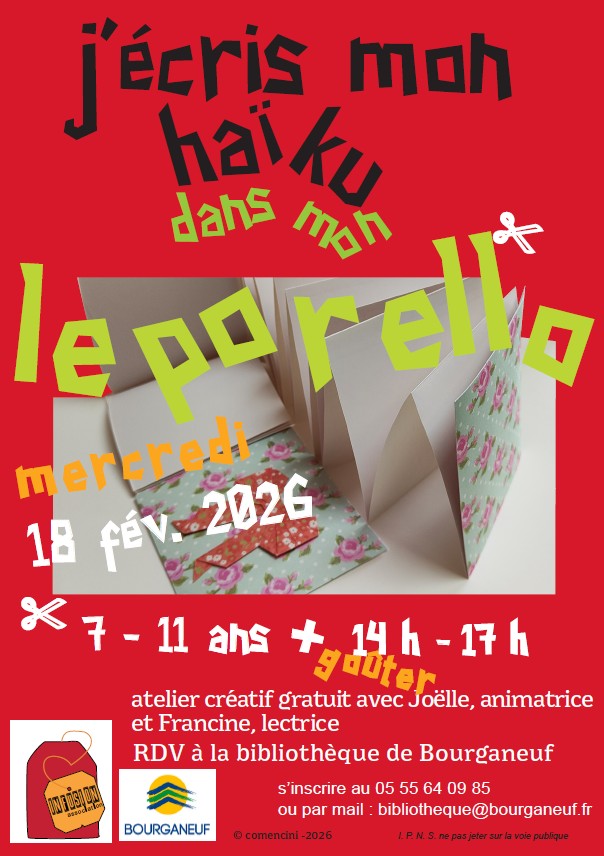 Atelier créatif "J'écris mon haïku dans mon leporello"