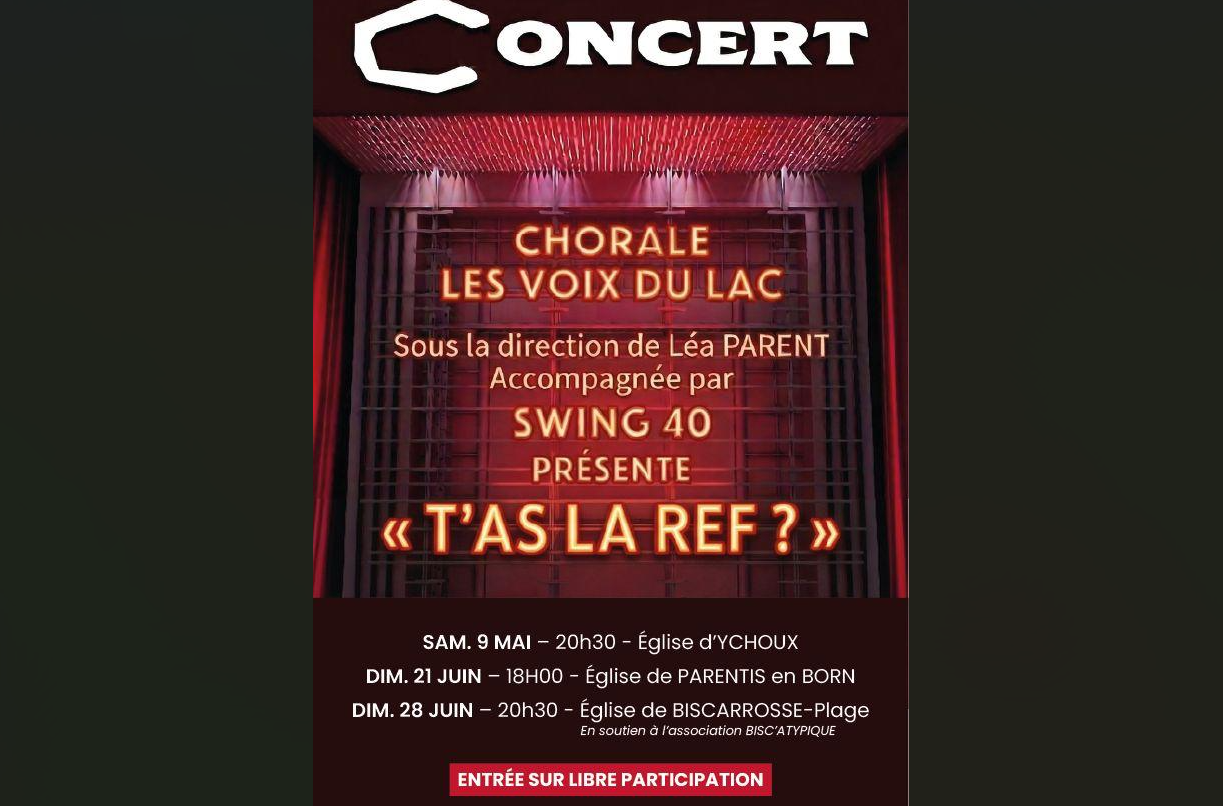 Concert chorale - Les Voix du Lac à Parentis-en-Born, Parentis-en-Born