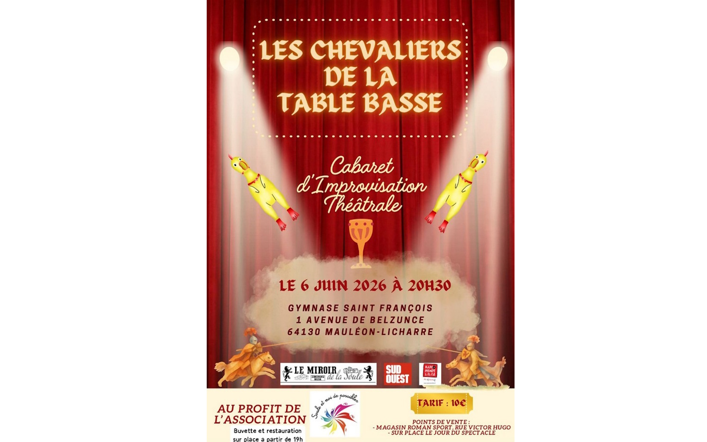 Spectacle : les chevaliers de la table basse