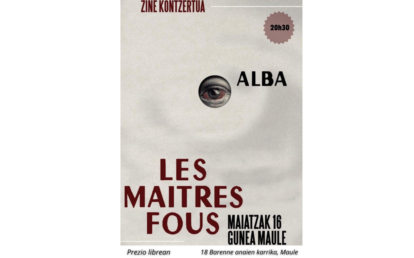 Ciné-concert : les maîtres foux — visuel événement