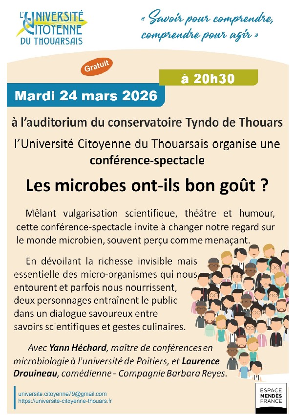 Conférence : "Les microbes ont-ils bon goût"