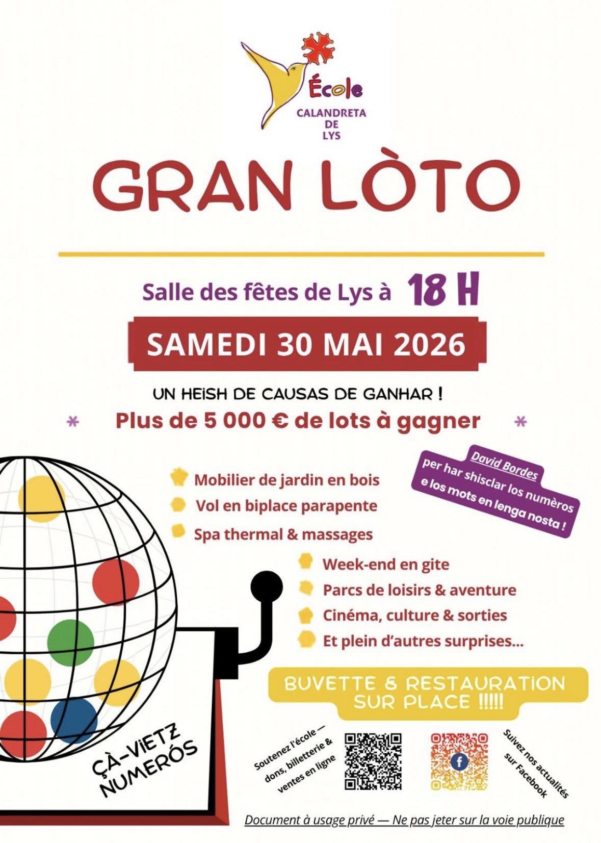 Loto - Gran Loto à Lys — visuel événement