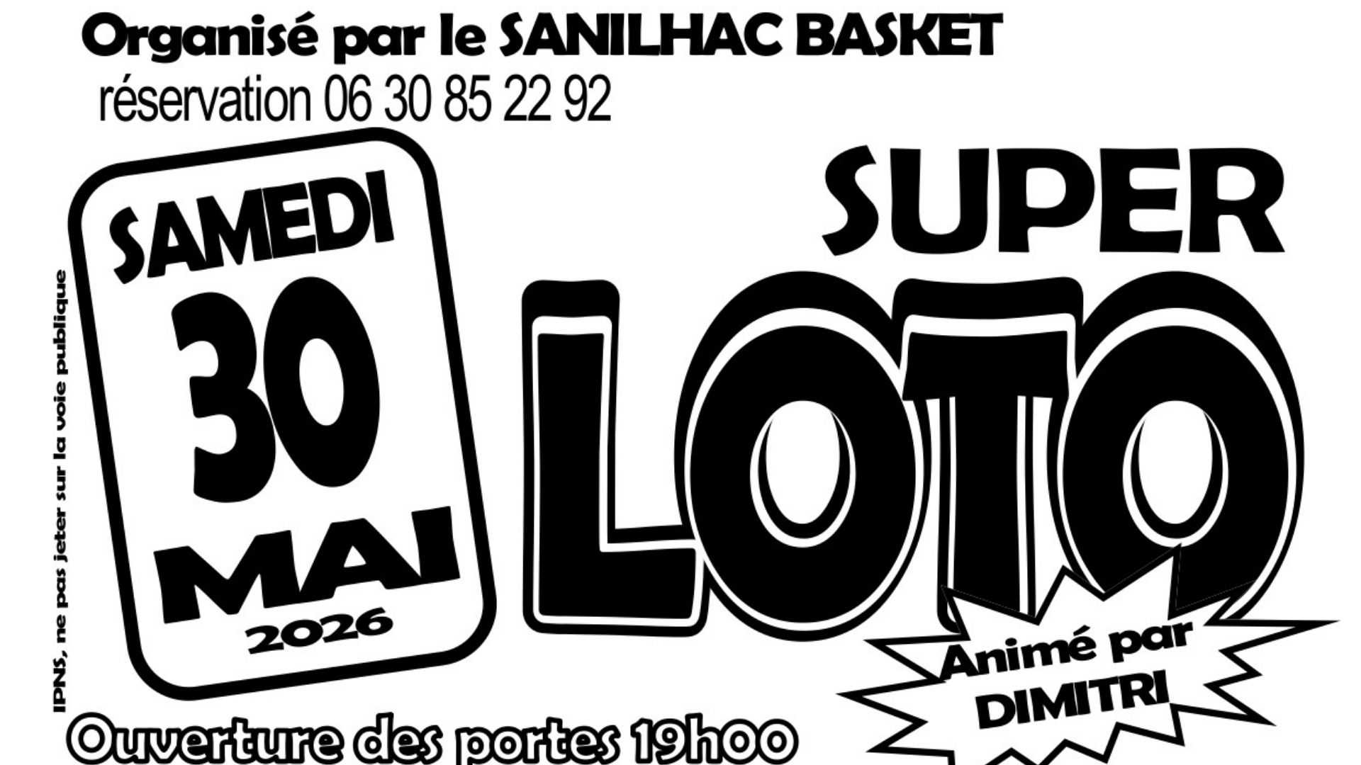 Super loto du club de basket de Sanilhac