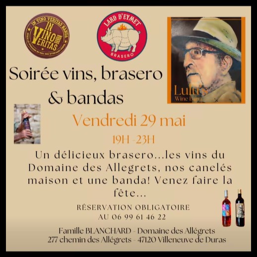 Soirée vins charcuterie et fromage au Domaine des Allégrets