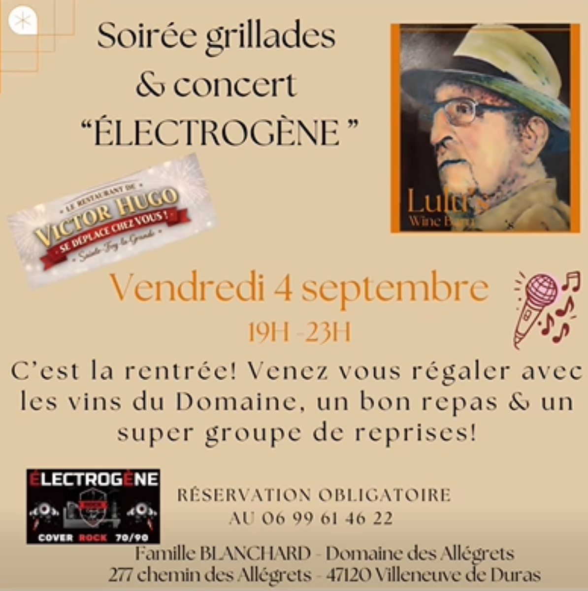 Soirée vins charcuterie et fromage au Domaine des Allégrets