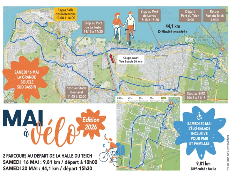Mai à vélo: grande boucle 44km