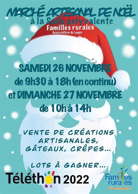 Téléthon : Marché artisanal Téléthon : Marché artisanal
