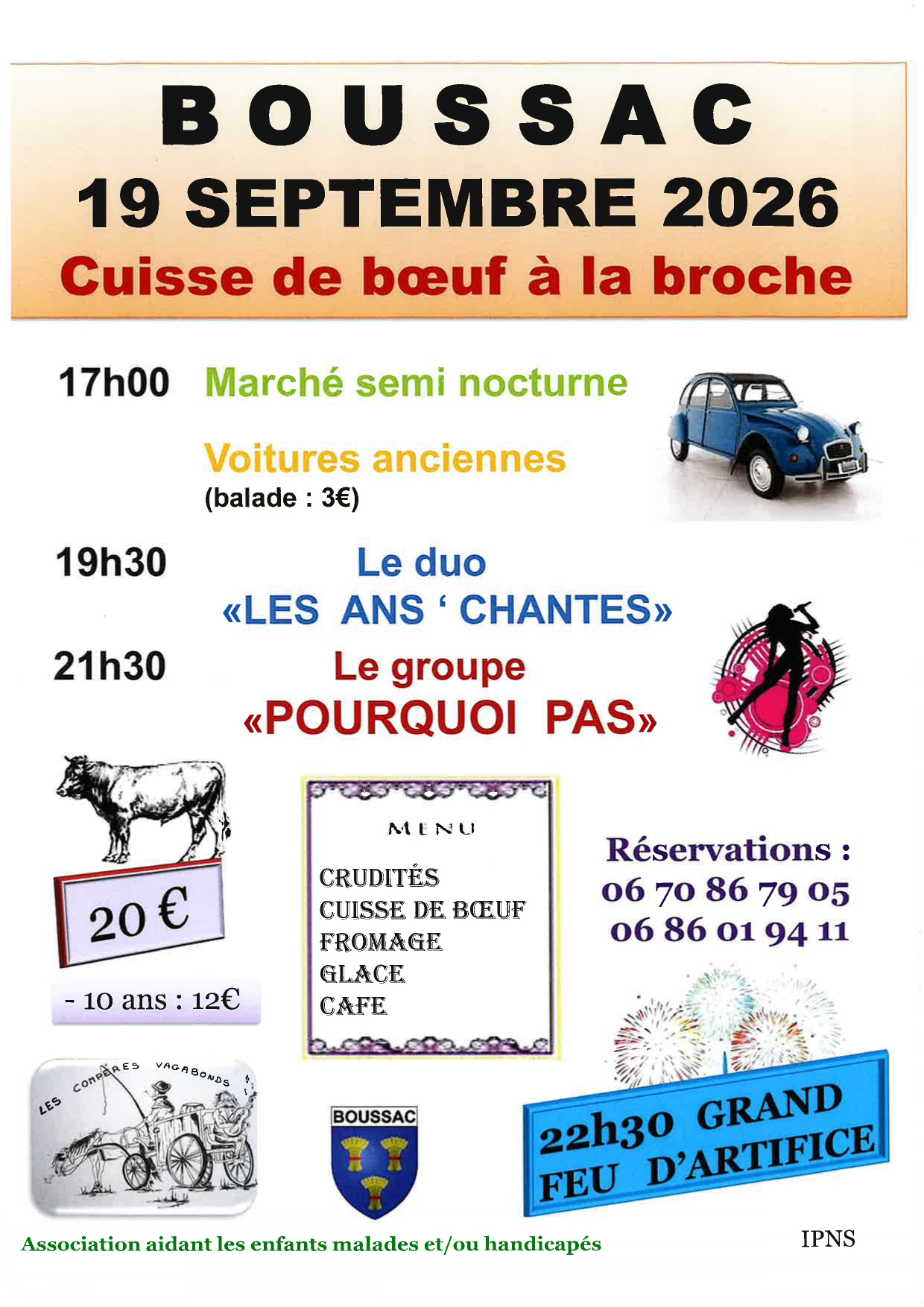 Marché semi-nocturne, chants et cuisse à la broche