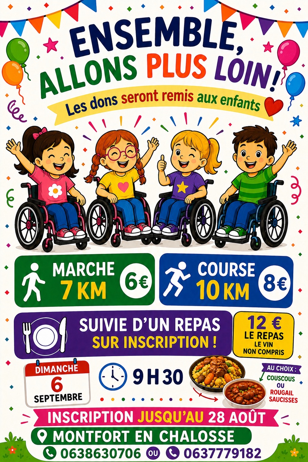 Marche et course solidaires pour Chloé, Ines, Enora et Nolan