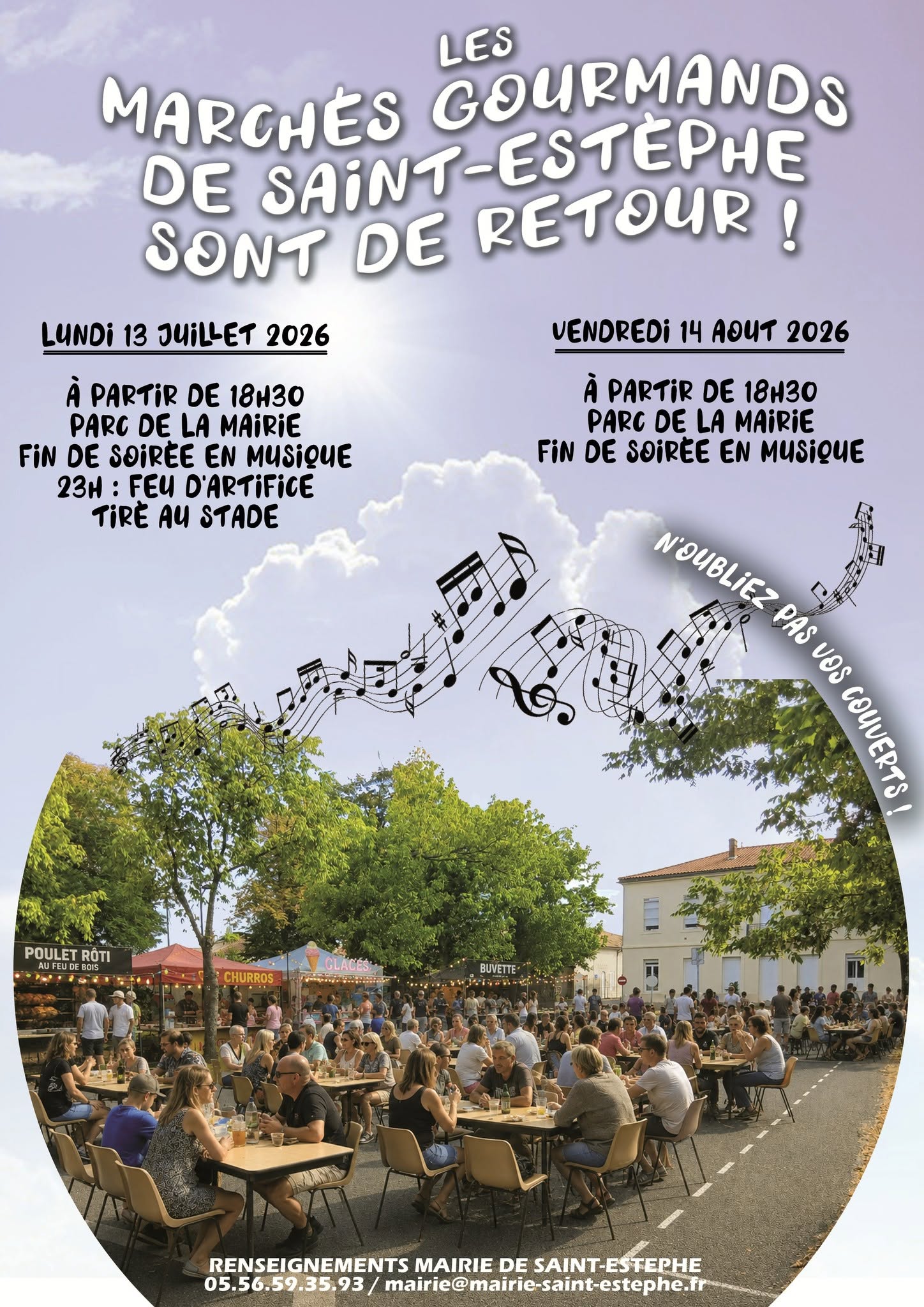 Marché nocturne gourmand et feu d'artifices