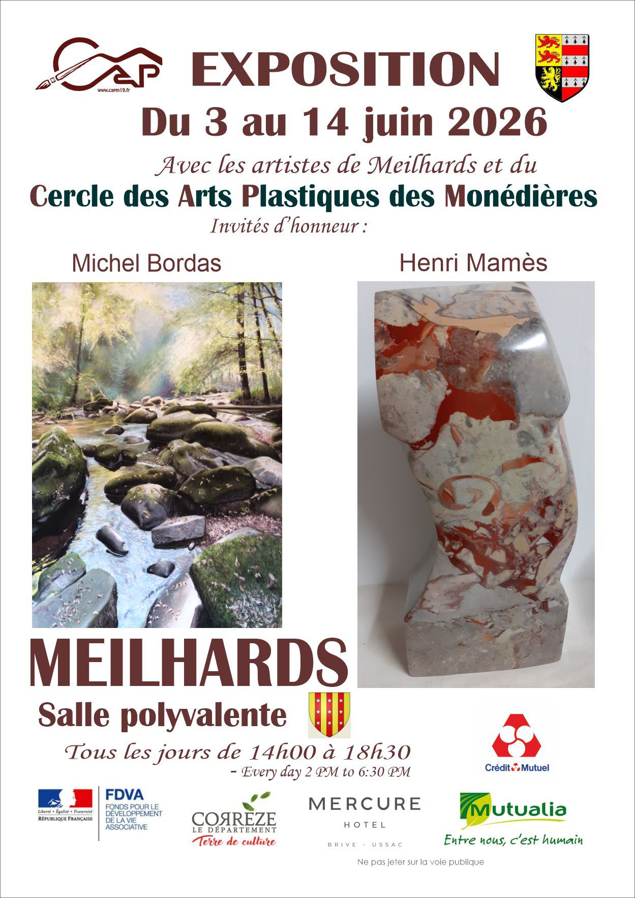 Exposition du Cercle des Arts Plastiques des Monédières