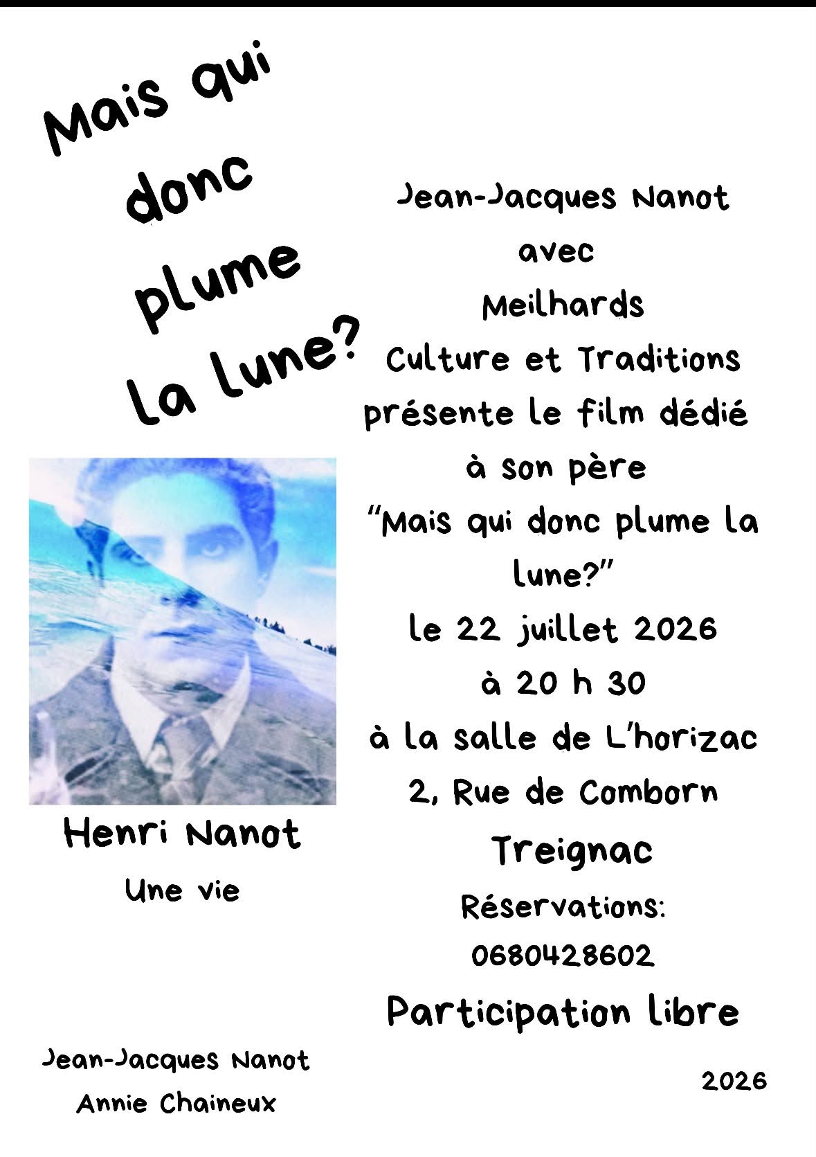 Projection du film "Mais qui donc plume la lune ?"