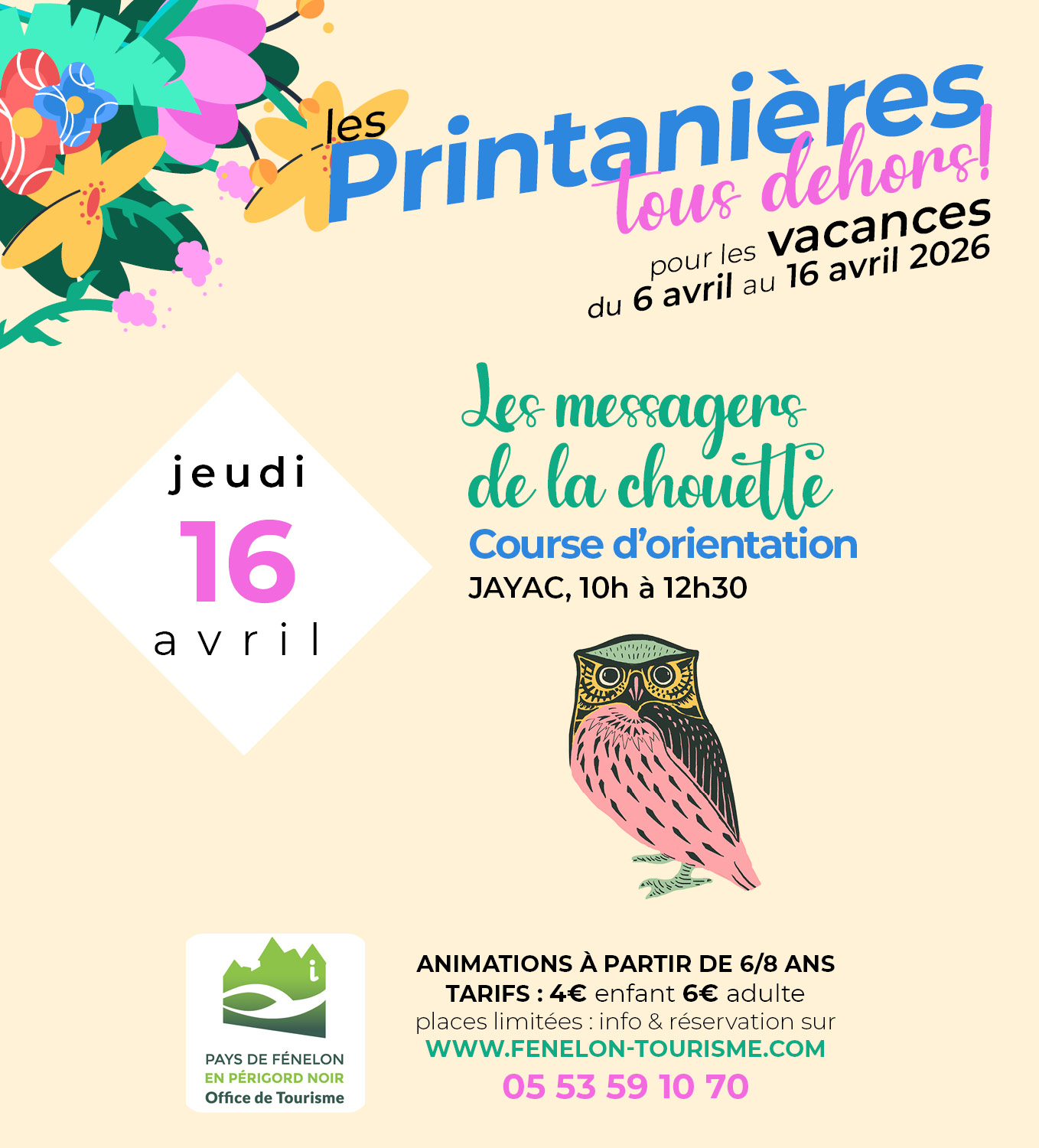 Les Printanières 2026 - Les messagers de la chouette : course d'orientation