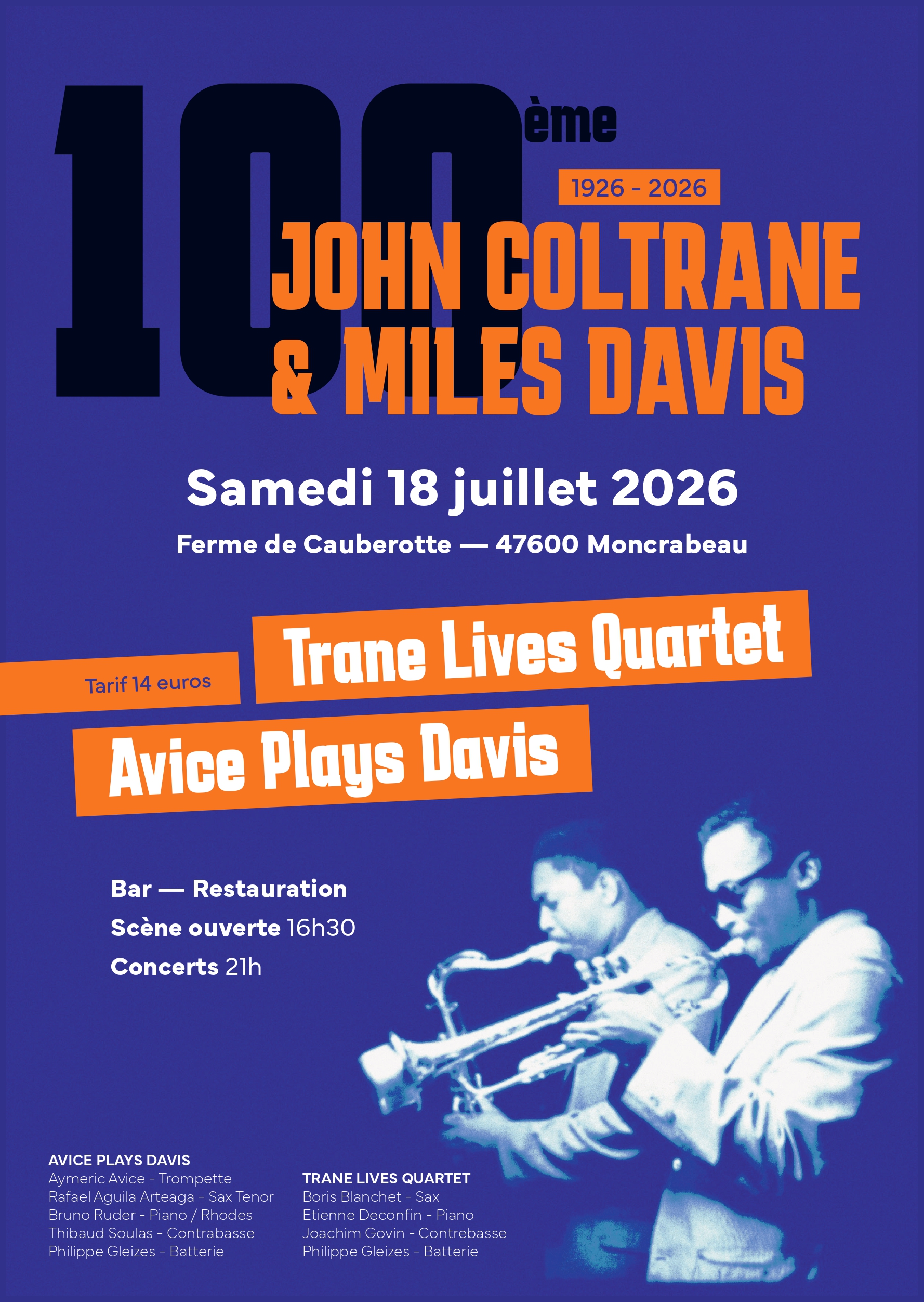 100 ans - Hommage à John Coltrane et Miles Davis
