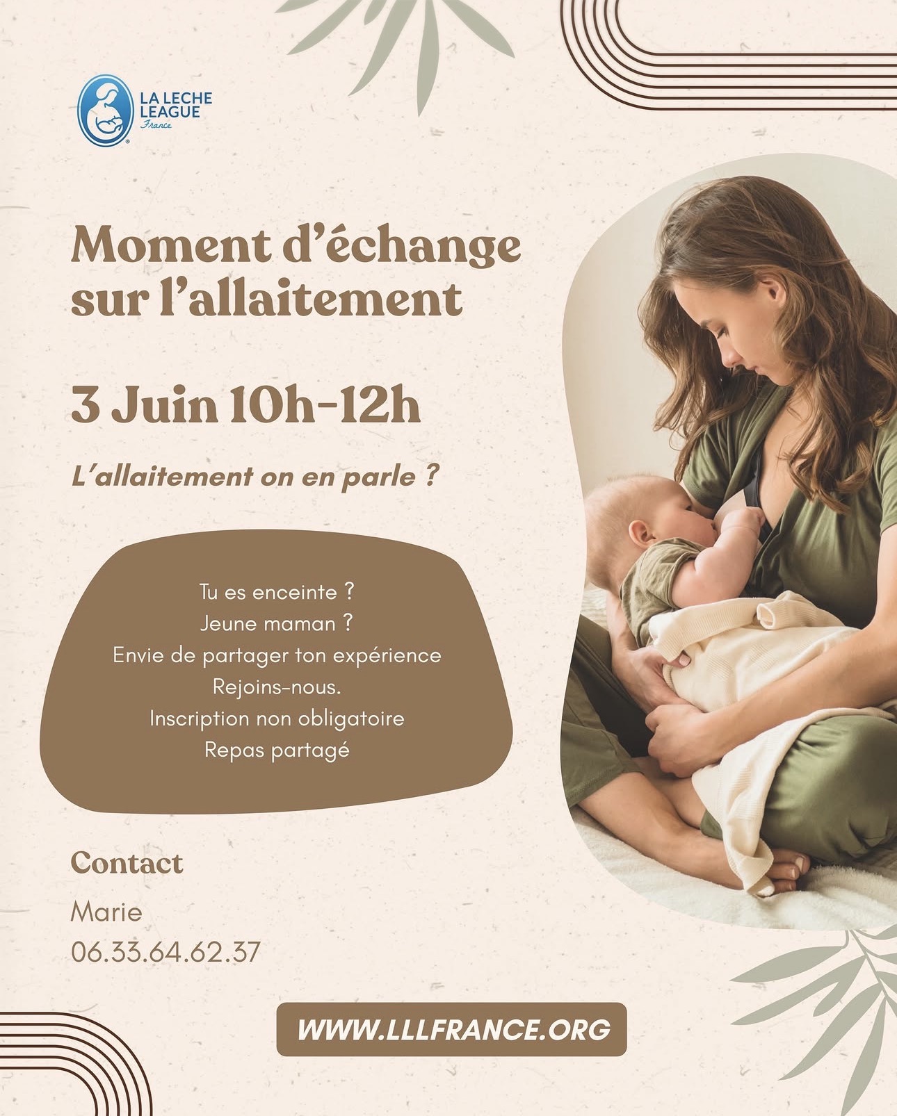Moment d'échange sur l'allaitement
