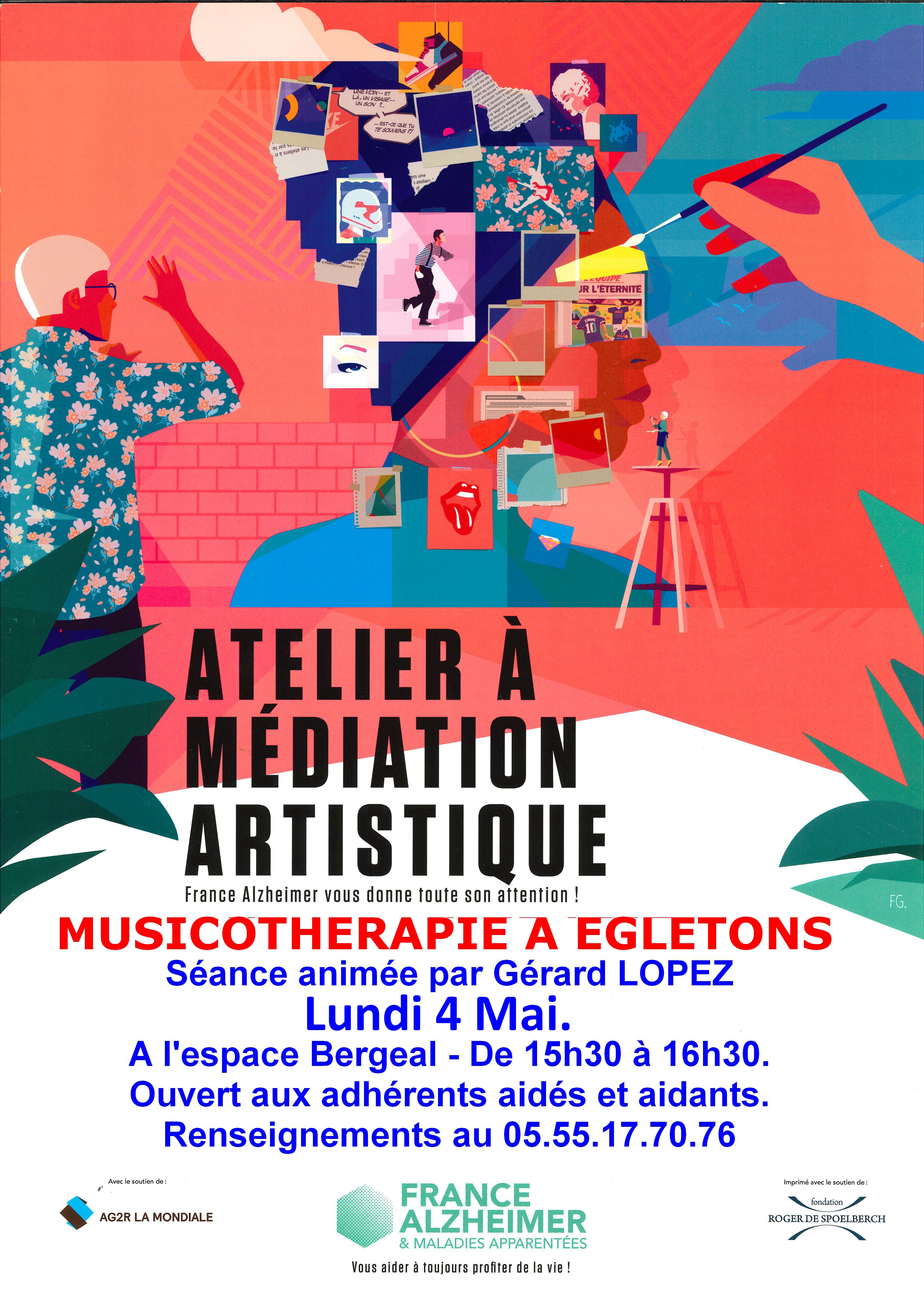 Atelier à médiation artistique - Musicothérapie — visuel événement