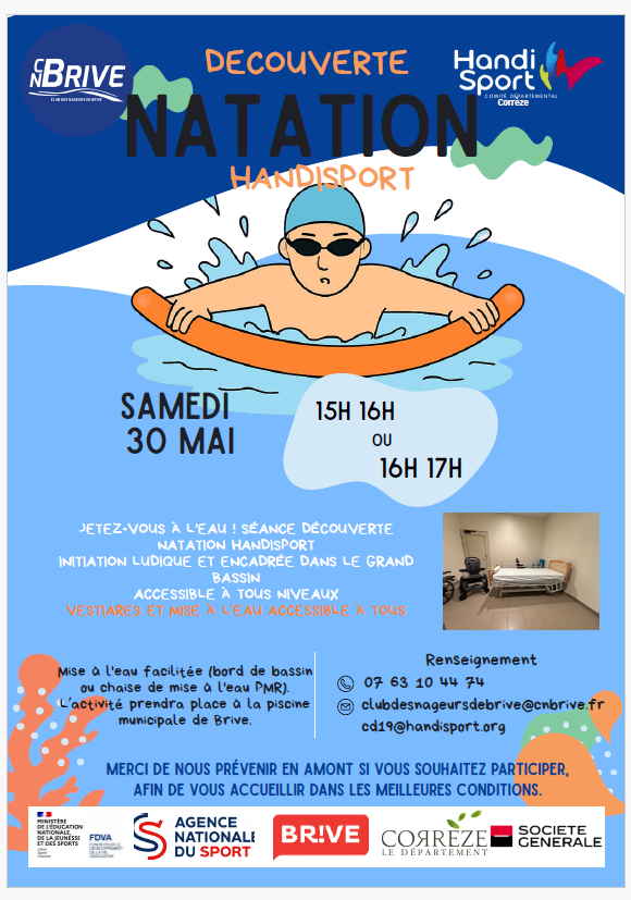 Découverte natation handisport — visuel événement