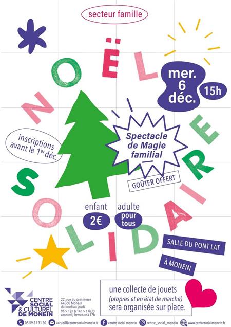 Noël solidaire : spectacle de magie Noël solidaire : spectacle de magie