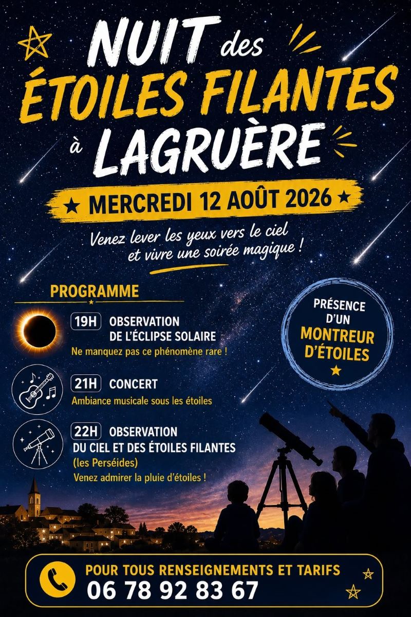 Nuit des Étoiles Filantes à Lagruère