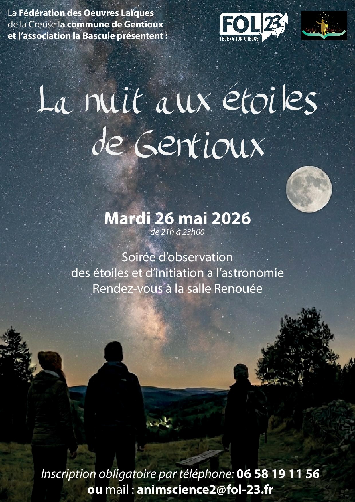 Nuit aux étoiles de Gentioux — visuel événement