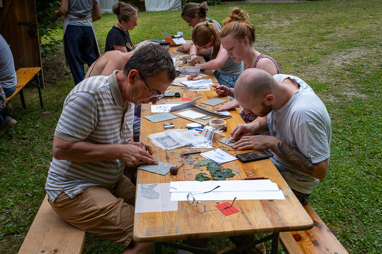 Atelier linogravure, Payzac