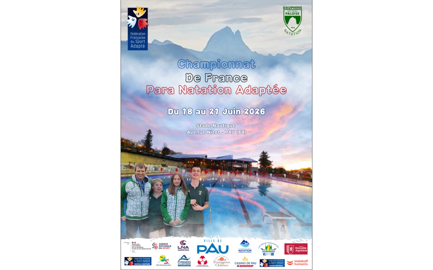 Championnat de France Para Natation Adaptée — visuel événement