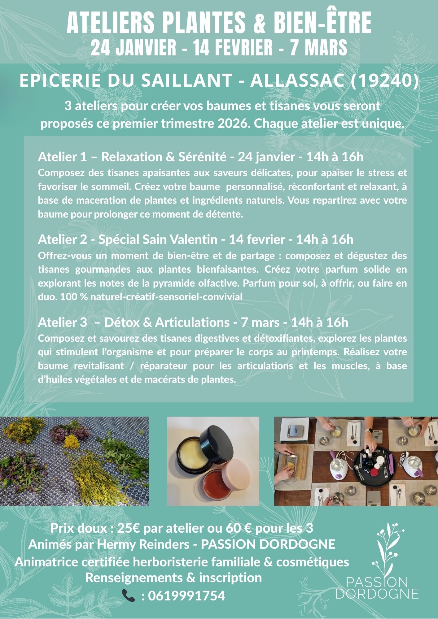 Atelier tisanes et baumes