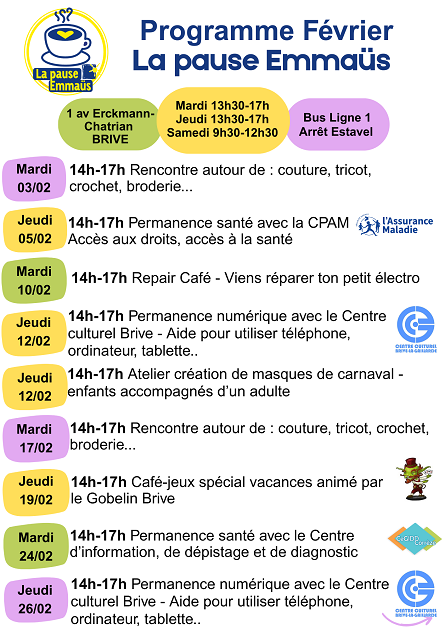 La Pause EMMAÜS : rencontre autour de couture, tricot, crochet, broderie