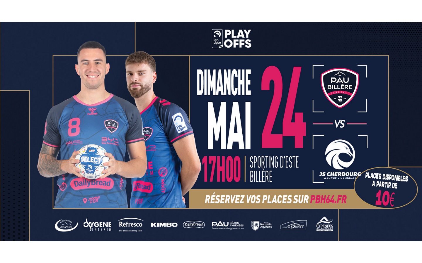 Handball: Playoff - Pau Billère Handball Vs Cherbourg — visuel événement