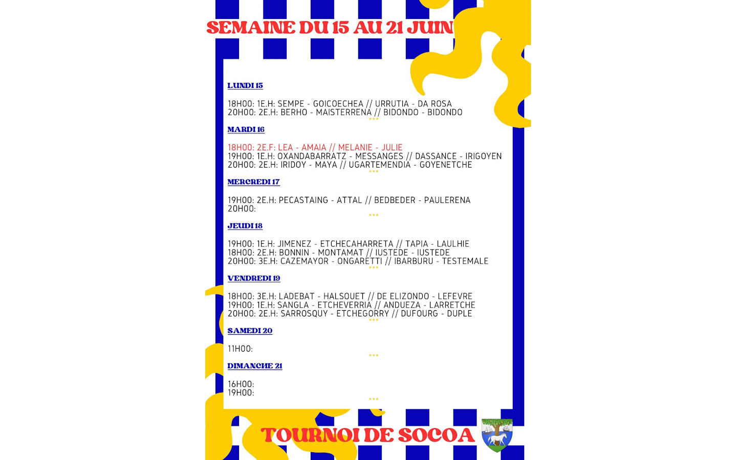 Tournoi de pala, Socoa.