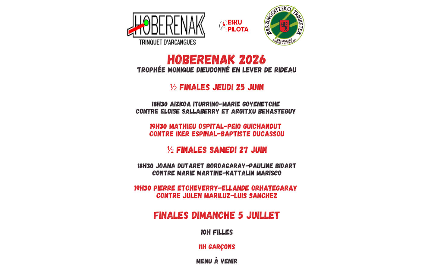 Trophée Monique Dieudonné et Hoberenak